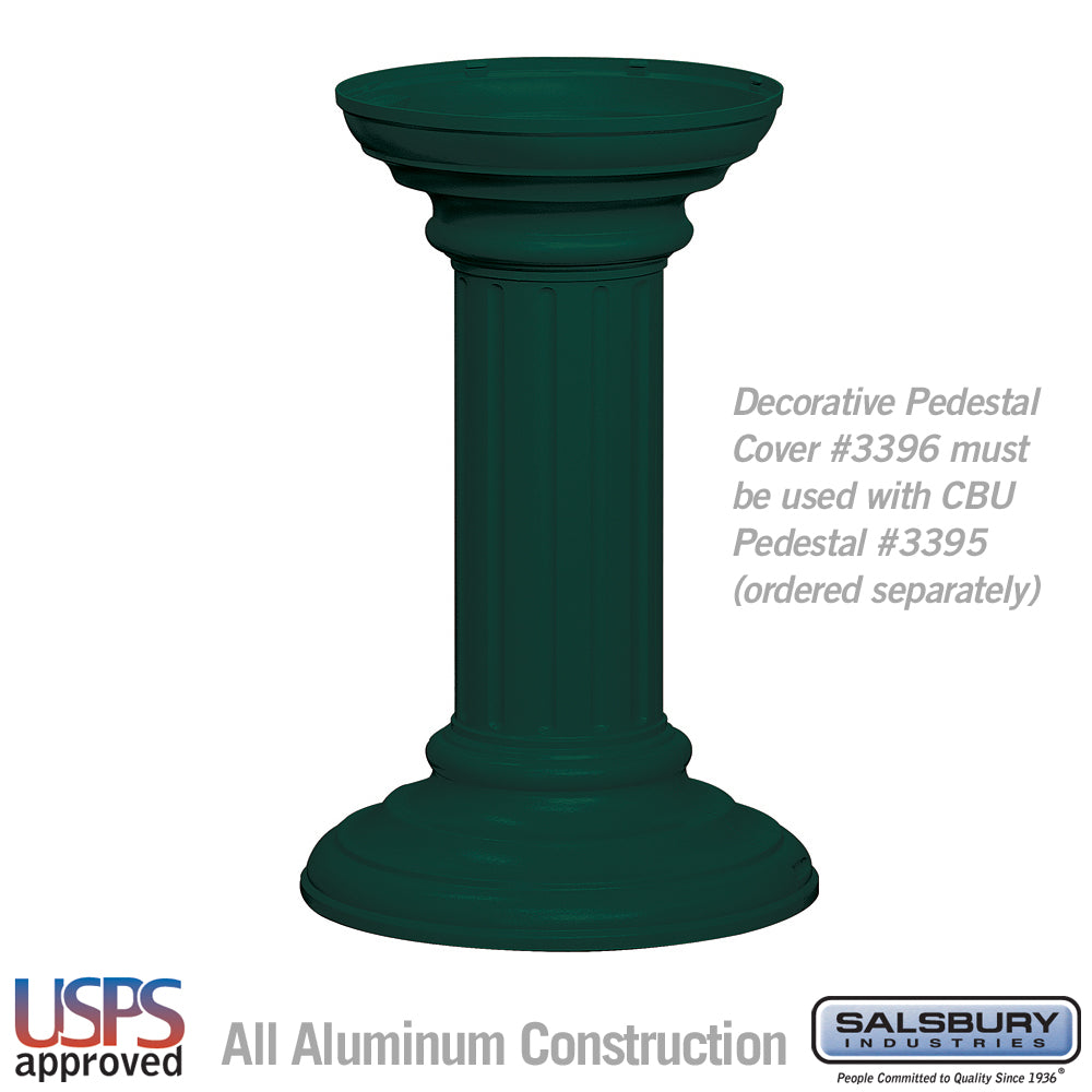 Regency Decorative Pedestal Cover - Tall - Green