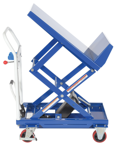 Steel Lift and Tilt Carts with Sequence Select 19-1/2 In. x 30 In. 400 Lb. Capacity Blue