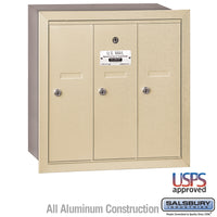 Thumbnail for Vertical Mailbox - 3 Doors - Sandstone - Recessed Mounted - USPS Access