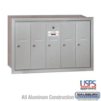 Thumbnail for Vertical Mailbox - 5 Doors - Aluminum - Recessed Mounted - USPS Access