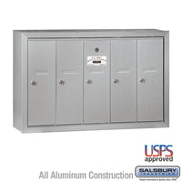 Thumbnail for Vertical Mailbox - 5 Doors - Aluminum - Surface Mounted - USPS Access