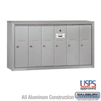 Thumbnail for Vertical Mailbox - 6 Doors - Aluminum - Surface Mounted - USPS Access