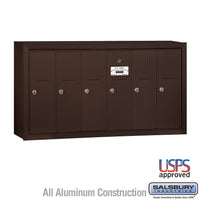 Thumbnail for Vertical Mailbox - 6 Doors - Bronze - Surface Mounted - USPS Access