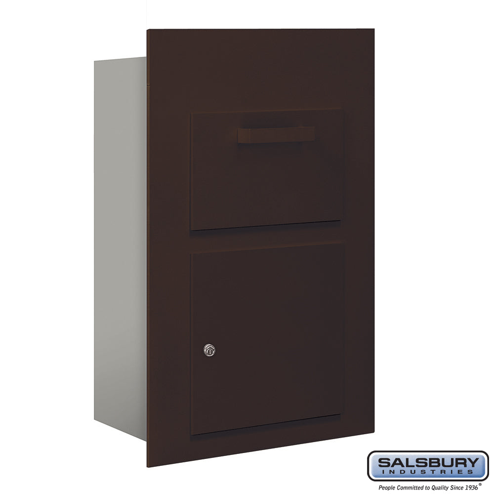 Collection Unit (Includes Master Commercial Lock) - for 5 Door High 4B+ Mailbox Units - Bronze - Front Loading - Private Access