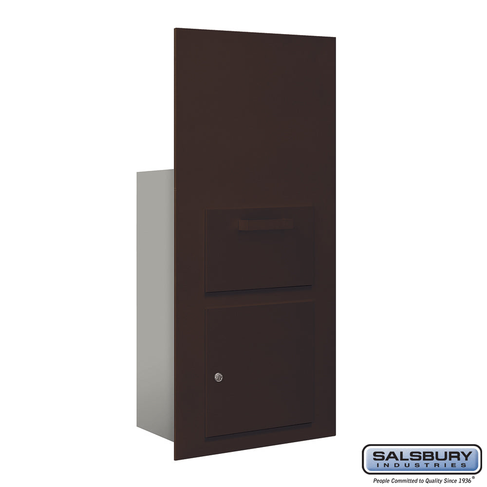 Collection Unit (Includes Master Commercial Lock) - for 7 Door High 4B+ Mailbox Units - Bronze - Front Loading - Private Access