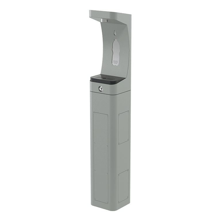 ADA Outdoor Freeze-Resistant Stainless-Steel Pedestal Bottle Filler 