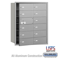 Thumbnail for 4B+ Horizontal Mailbox - 12 B Doors (11 usable) - Aluminum - Front Loading - USPS Access