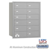 Thumbnail for 4B+ Horizontal Mailbox - 12 B Doors - Aluminum - Rear Loading - USPS Access