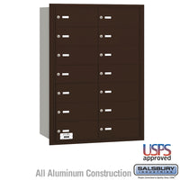 Thumbnail for 4B+ Horizontal Mailbox - 14 B Doors - Bronze - Rear Loading - USPS Access