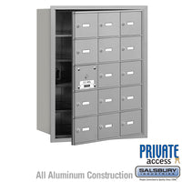 Thumbnail for 4B+ Horizontal Mailbox (Includes Master Commercial Lock) - 15 A Doors (14 usable) - Aluminum - Front Loading - Private Access