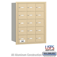 Thumbnail for 4B+ Horizontal Mailbox - 15 A Doors - Sandstone - Rear Loading - USPS Access