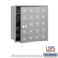 Thumbnail for 4B+ Horizontal Mailbox - 20 A Doors (19 usable) - Aluminum - Front Loading - USPS Access