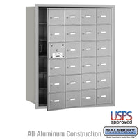 Thumbnail for 4B+ Horizontal Mailbox - 24 A Doors (23 usable) - Aluminum - Front Loading - USPS Access