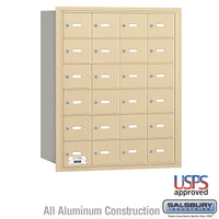 Thumbnail for 4B+ Horizontal Mailbox - 24 A Doors - Sandstone - Rear Loading - USPS Access