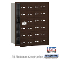 Thumbnail for 4B+ Horizontal Mailbox - 24 A Doors (23 usable) - Bronze - Front Loading - USPS Access