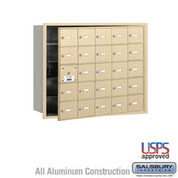 Thumbnail for 4B+ Horizontal Mailbox - 25 A Doors (24 usable) - Sandstone - Front Loading - USPS Access