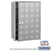 Thumbnail for 4B+ Horizontal Mailbox - 28 A Doors (27 usable) - Aluminum - Front Loading - USPS Access