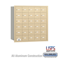 Thumbnail for 4B+ Horizontal Mailbox - 30 A Doors - Sandstone - Rear Loading - USPS Access