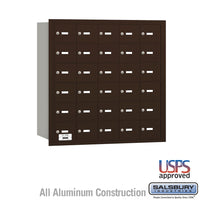 Thumbnail for 4B+ Horizontal Mailbox - 30 A Doors - Bronze - Rear Loading - USPS Access