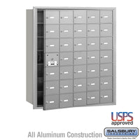 Thumbnail for 4B+ Horizontal Mailbox - 35 A Doors (34 usable) - Aluminum - Front Loading - USPS Access