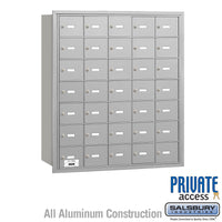 Thumbnail for 4B+ Horizontal Mailbox - 35 A Doors - Aluminum - Rear Loading - Private Access