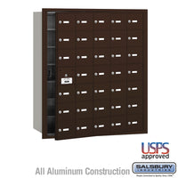 Thumbnail for 4B+ Horizontal Mailbox - 35 A Doors (34 usable) - Bronze - Front Loading - USPS Access