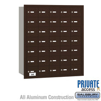 Thumbnail for 4B+ Horizontal Mailbox - 35 A Doors - Bronze - Rear Loading - Private Access