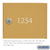 Thumbnail for Custom Door Engraving - Regular - for Gold 4B+ Horizontal Mailbox Door