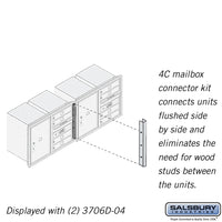 Thumbnail for Recessed Mounted 4C Horizontal Mailbox Connector Kit - for 6 Door High Units