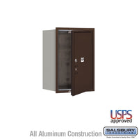 Thumbnail for 6 Door High Recessed Mounted 4C Horizontal Parcel Locker with 1 Parcel Locker in Bronze with USPS Access - Front Loading