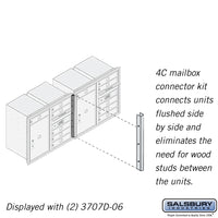 Thumbnail for Recessed Mounted 4C Horizontal Mailbox Connector Kit - for 7 Door High Units