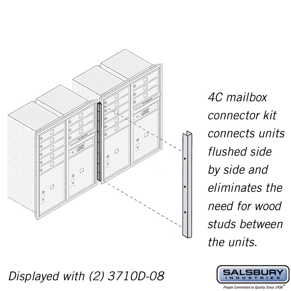 Recessed Mounted 4C Horizontal Mailbox Connector Kit - for 10 Door High Units