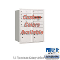 Thumbnail for Recessed Mounted 4C Horizontal Mailbox (Includes Master Commercial Locks) - 10 Door High Unit (37 7/8 Inches) - Double Column - 9 MB1 Doors / 1 PL4.5 and 1 PL5 - Custom - Rear Loading - Private Access