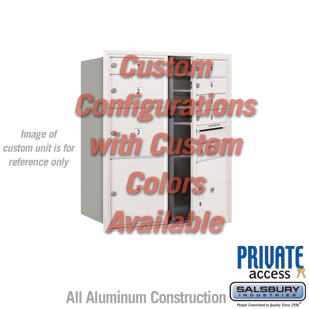 Recessed Mounted 4C Horizontal Mailbox (Includes Master Commercial Locks) - 10 Door High Unit (37 7/8 Inches) - Double Column - Custom Unit - Custom Color - Front Loading - Private Access