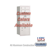 Thumbnail for Recessed Mounted 4C Horizontal Mailbox - 10 Door High Unit (37 7/8 Inches) - Single Column - 3 MB1 Doors / 1 PL5 - Custom Color - Rear Loading - USPS Access