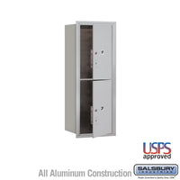 Thumbnail for 10 Door High Recessed Mounted 4C Horizontal Parcel Locker with 2 Parcel Lockers in Aluminum with USPS Access - Front Loading