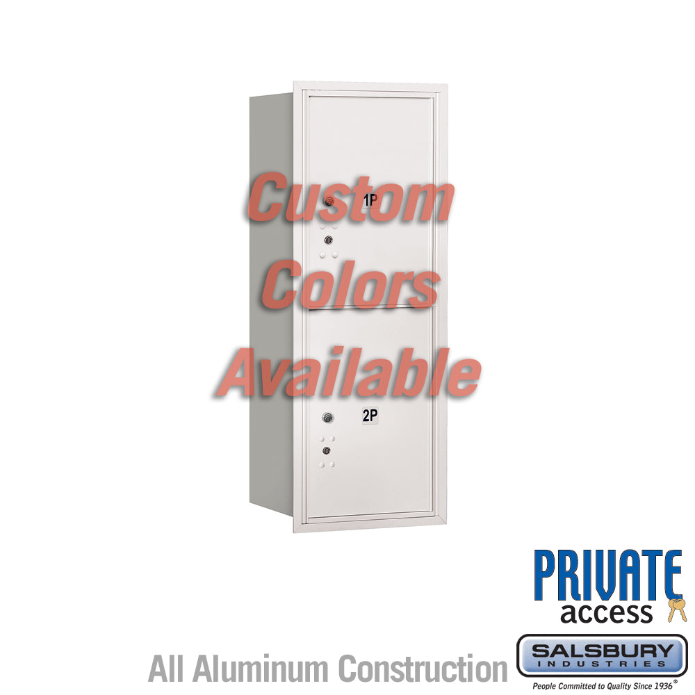 Recessed Mounted 4C Horizontal Mailbox (Includes Master Commercial Locks) - 10 Door High Unit (37 7/8 Inches) - Single Column - Stand-Alone Parcel Locker - 2 PL5s - Custom Color - Rear Loading - Private Access