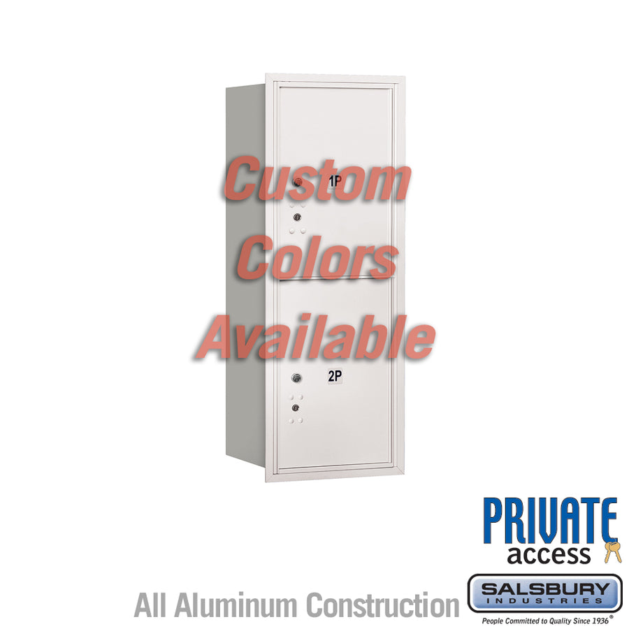 Recessed Mounted 4C Horizontal Mailbox (Includes Master Commercial Locks) - 10 Door High Unit (37 7/8 Inches) - Single Column - Stand-Alone Parcel Locker - 2 PL5s - Custom Color - Rear Loading - Private Access