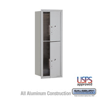 Thumbnail for 11 Door High Recessed Mounted 4C Horizontal Parcel Locker with 2 Parcel Lockers in Aluminum with USPS Access - Front Loading