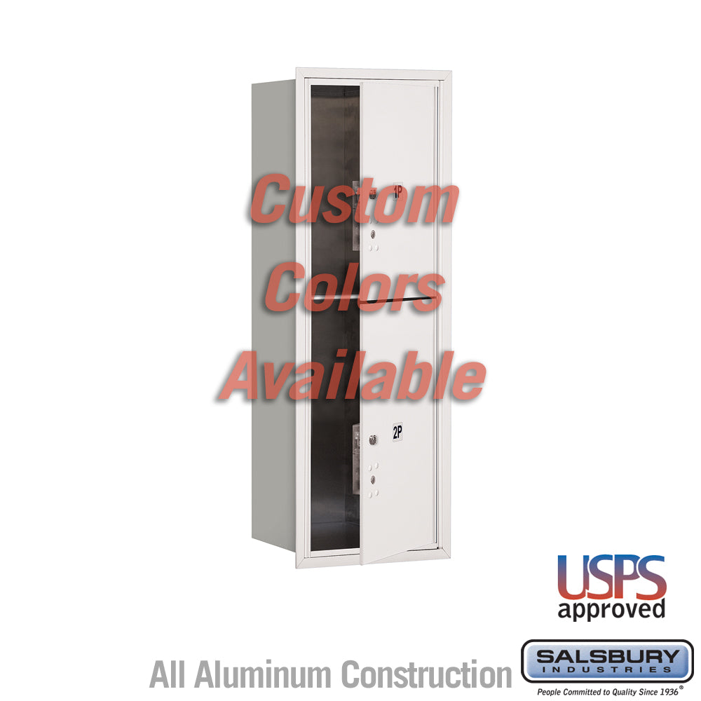 Recessed Mounted 4C Horizontal Mailbox - 11 Door High Unit (41 3/8 Inches) - Single Column - Stand-Alone Parcel Locker - 1 PL5 and 1 PL6 - Custom Color - Front Loading - USPS Access