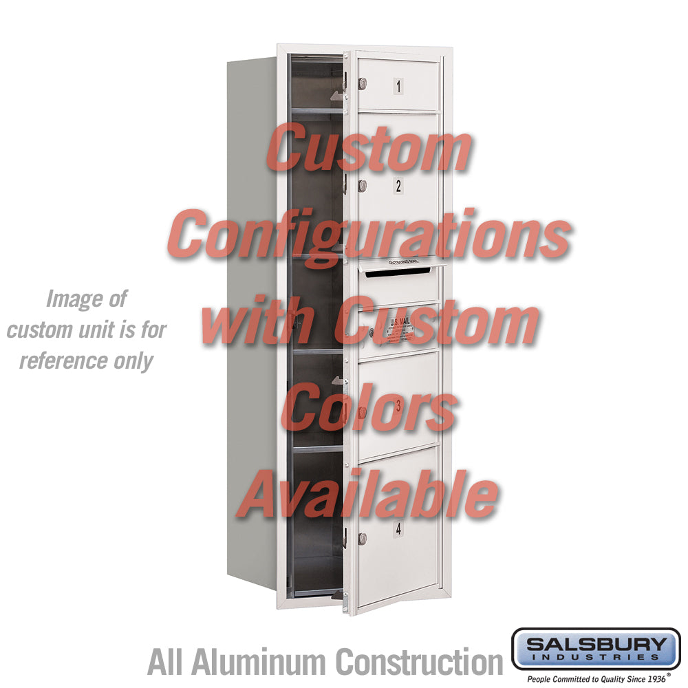 Recessed Mounted 4C Horizontal Mailbox - 11 Door High Unit (41 3/8 Inches) - Single Column - Custom Unit - Custom Color - Front Loading - USPS Access