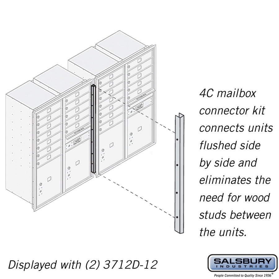 Recessed Mounted 4C Horizontal Mailbox Connector Kit - for 12 Door High Units
