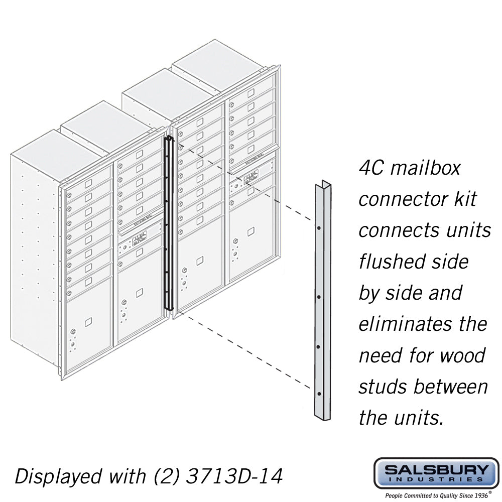 Recessed Mounted 4C Horizontal Mailbox Connector Kit - for 13 Door High Units