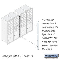 Thumbnail for Recessed Mounted 4C Horizontal Mailbox Connector Kit - for 13 Door High Units