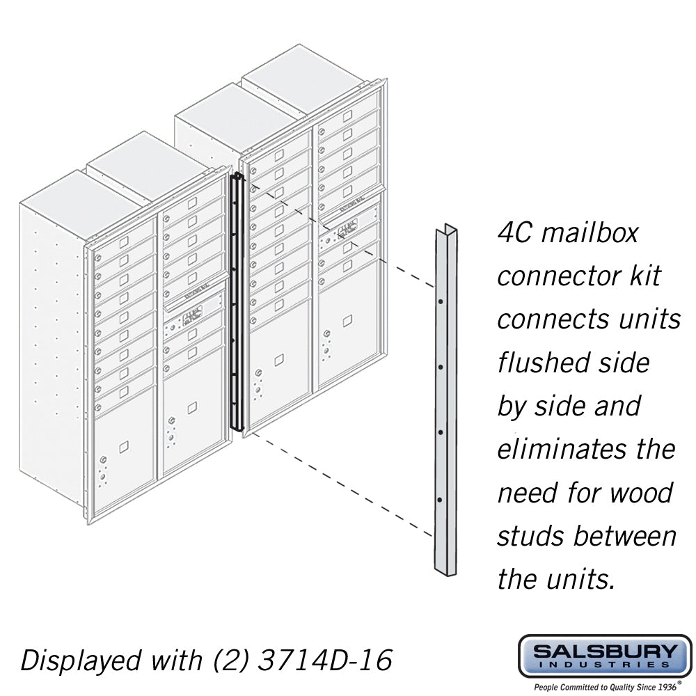 Recessed Mounted 4C Horizontal Mailbox Connector Kit - for 14 Door High Units