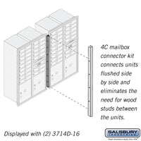 Thumbnail for Recessed Mounted 4C Horizontal Mailbox Connector Kit - for 14 Door High Units