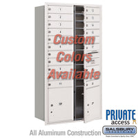 Thumbnail for Recessed Mounted 4C Horizontal Mailbox (Includes Master Commercial Locks) - Maximum Height Unit (57 1/8 Inches) - Double Column - 20 MB1 Doors / 2 PL4.5's - Custom Color - Front Loading - Private Access