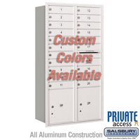 Thumbnail for Recessed Mounted 4C Horizontal Mailbox (Includes Master Commercial Locks) - Maximum Height Unit (57 1/8 Inches) - Double Column - 20 MB1 Doors / 2 PL4.5's - Custom Color - Rear Loading - Private Access