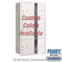 Thumbnail for Recessed Mounted 4C Horizontal Mailbox (Includes Master Commercial Locks) - Maximum Height Unit (57 1/8 Inches) - Double Column - Stand-Alone Parcel Locker - 2 PL4.5's, 2 PL5's and 2 PL6's - Custom Color - Front Loading - Private Access