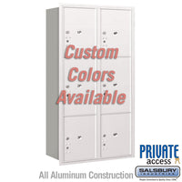 Thumbnail for Recessed Mounted 4C Horizontal Mailbox (Includes Master Commercial Locks) - Maximum Height Unit (57 1/8 Inches) - Double Column - Stand-Alone Parcel Locker - 2 PL4.5's, 2 PL5's and 2 PL6's - Custom Color - Rear Loading - Private Access